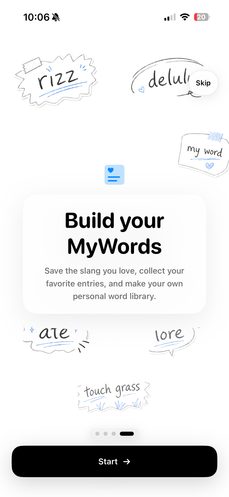 MyWords onboarding